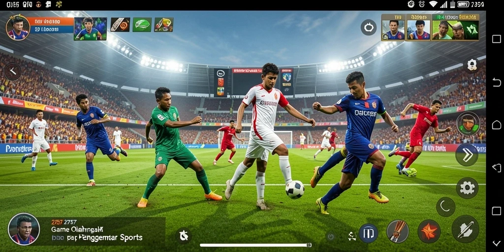 Tampilan gameplay menegangkan dari game olahraga 2757.