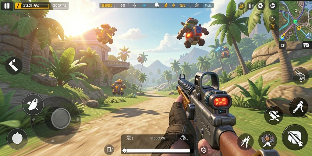 Tampilan menarik dari gameplay TPS di 333I.