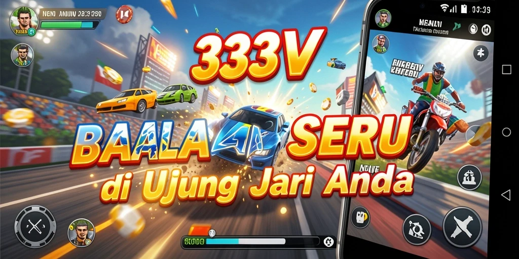 Tampilan balapan yang mendebarkan dalam 333V, siap menantang keterampilan Anda.