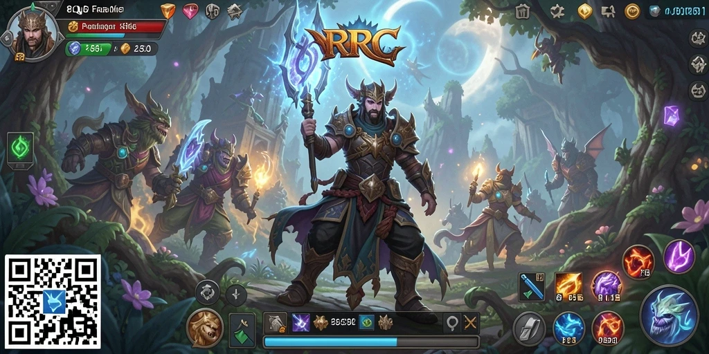 Tampilan gameplay menakjubkan dari 8QR dengan karakter dan dunia fantastis.