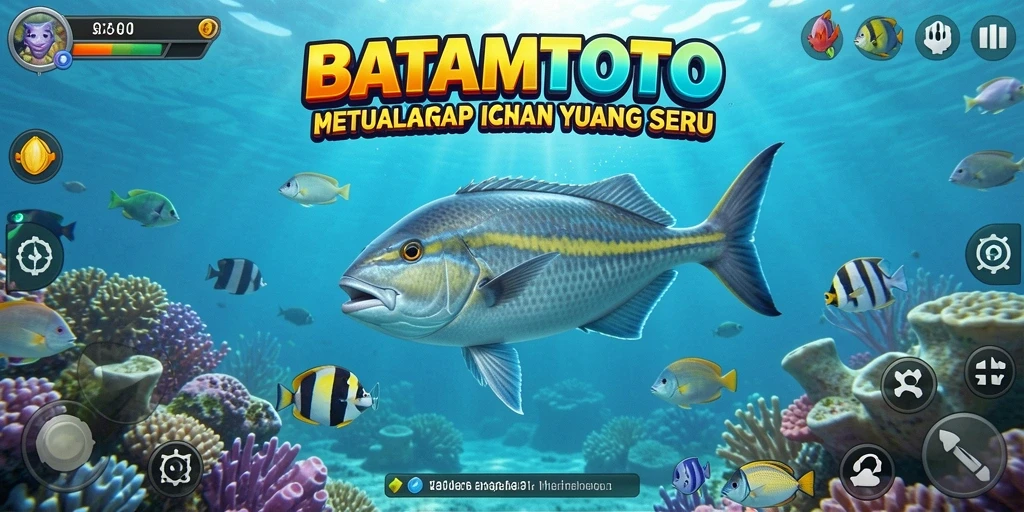 Tampilan gameplay <strong>BATAMTOTO</strong> yang menarik saat menangkap ikan di laut.