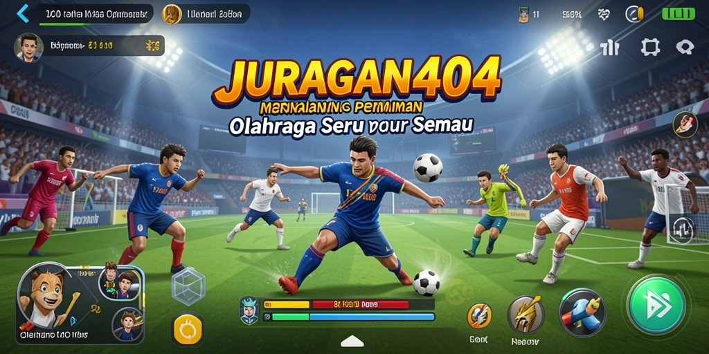 Gameplay seru dalam JURAGAN404 dengan berbagai cabang olahraga.