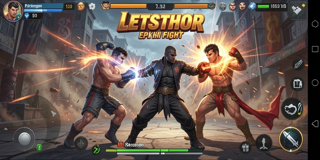 Gameplay LETSTHOR menampilkan aksi pertarungan yang mendebarkan dan strategis.