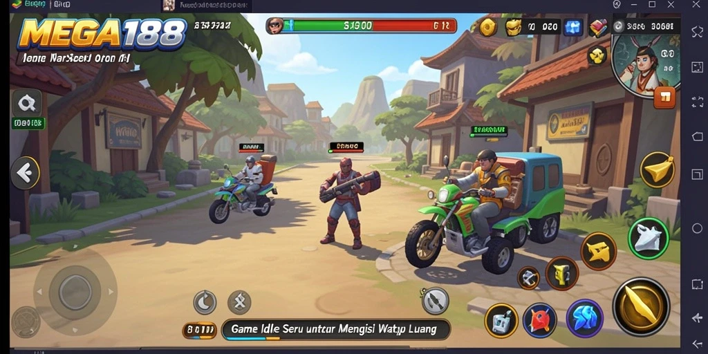 Tampilan menarik gameplay MEGA188 dengan elemen Idle yang seru.