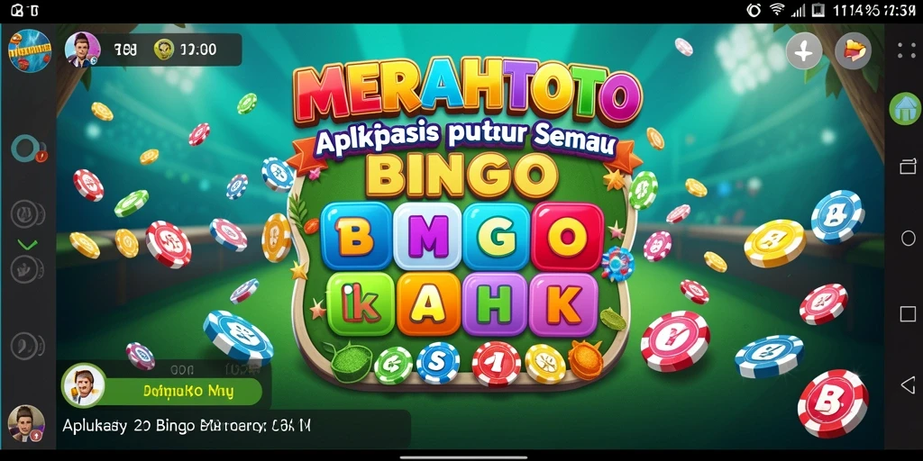 Tampilan gameplay menarik dalam aplikasi Bingo MERAHTOTO.