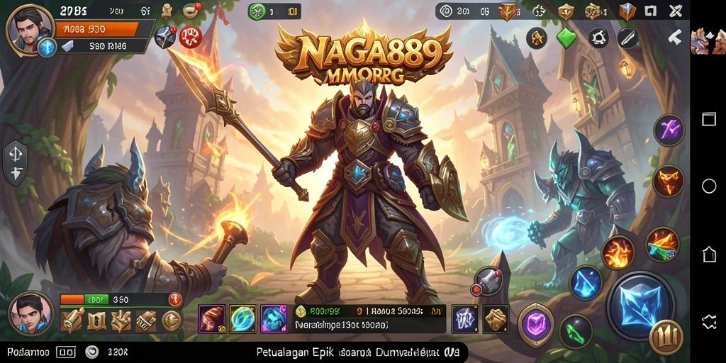 Screenshot NAGA889 menampilkan pemain dalam aksi penuh di dunia MMORPG yang menakjubkan.