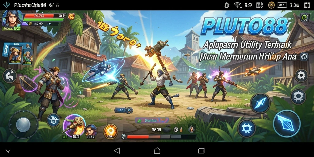 Screenshot utama PLUTO88 menampilkan antarmuka yang intuitif dan fitur-fitur bermanfaat.