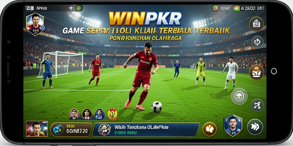 Tampilan gameplay WINPKR yang mendebarkan saat mencetak gol.